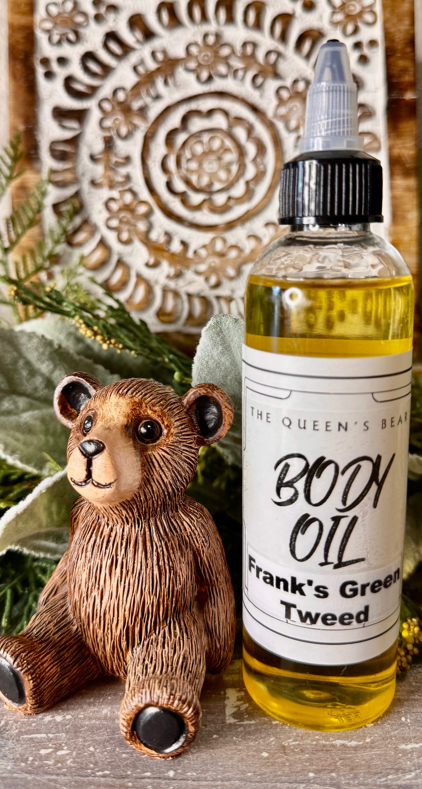 Luxurious Body Oil "Frank's Green Tweed"