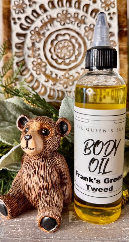 Luxurious Body Oil "Frank's Green Tweed"